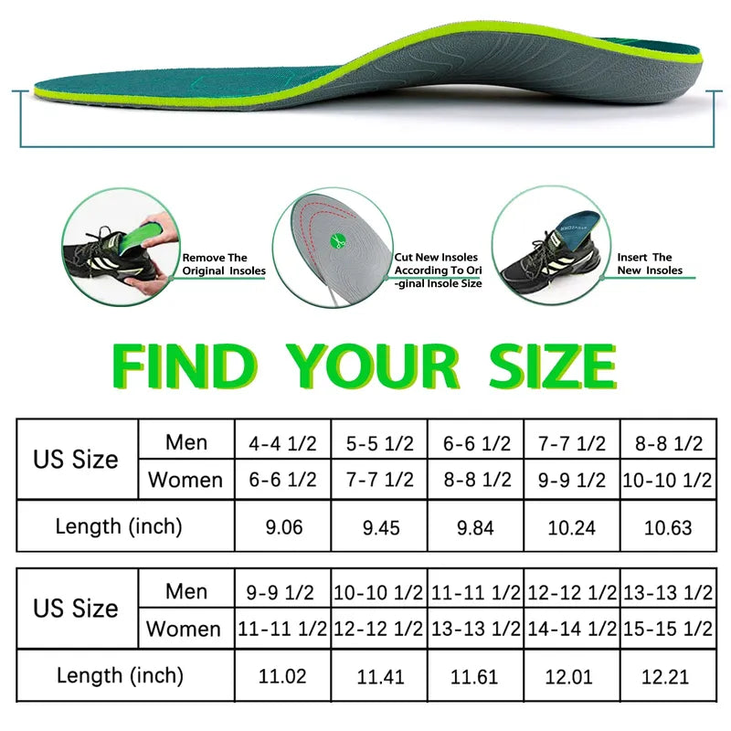 Running Plantar Fasciitis Arch Support Orthotic Insoles