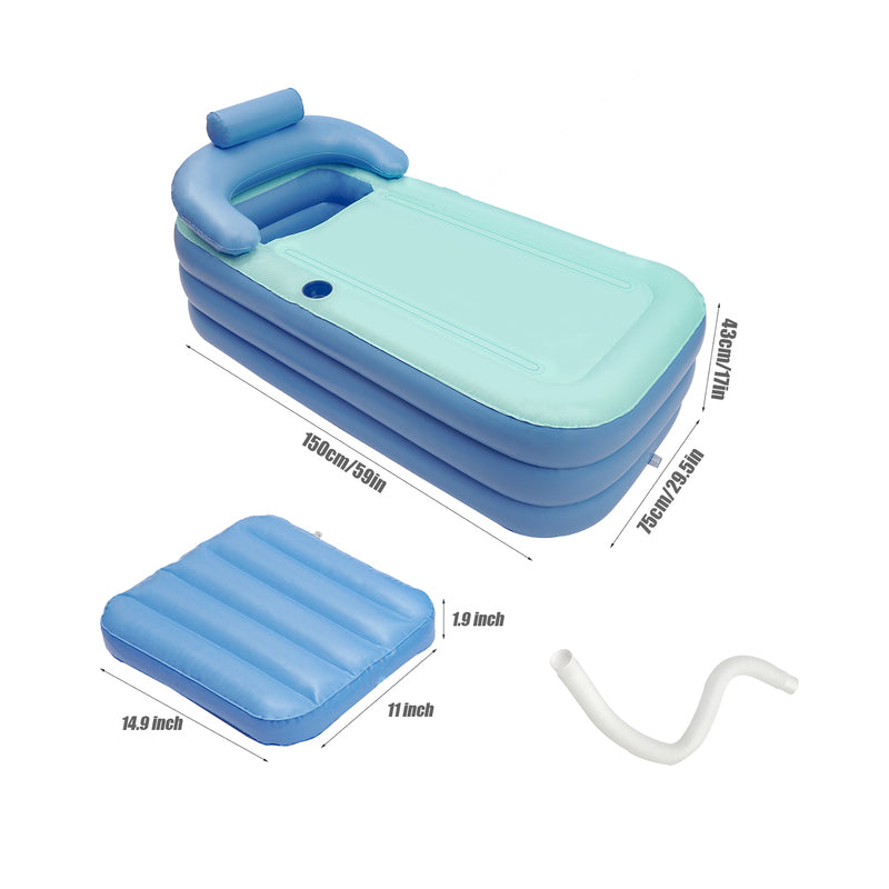 Collapsible Inflatable Foldable Portable Bath Tub for Adults