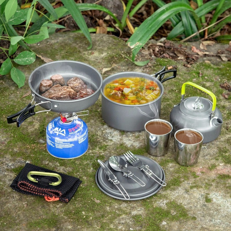 Camping Cooking Ware Stainless Steel Cookware Pots Set and Pans