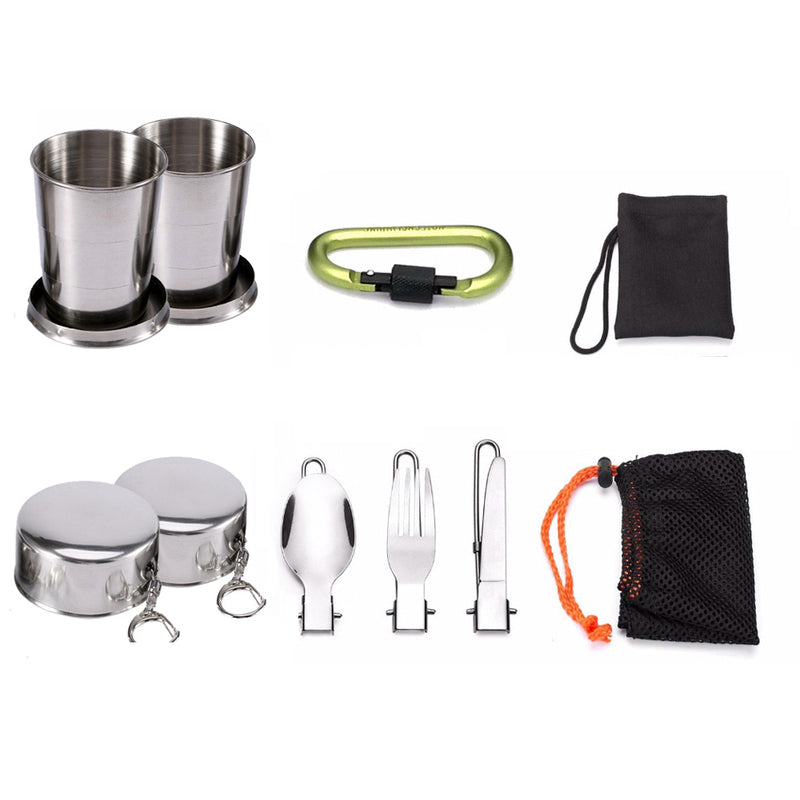 Camping Cooking Ware Stainless Steel Cookware Pots Set and Pans