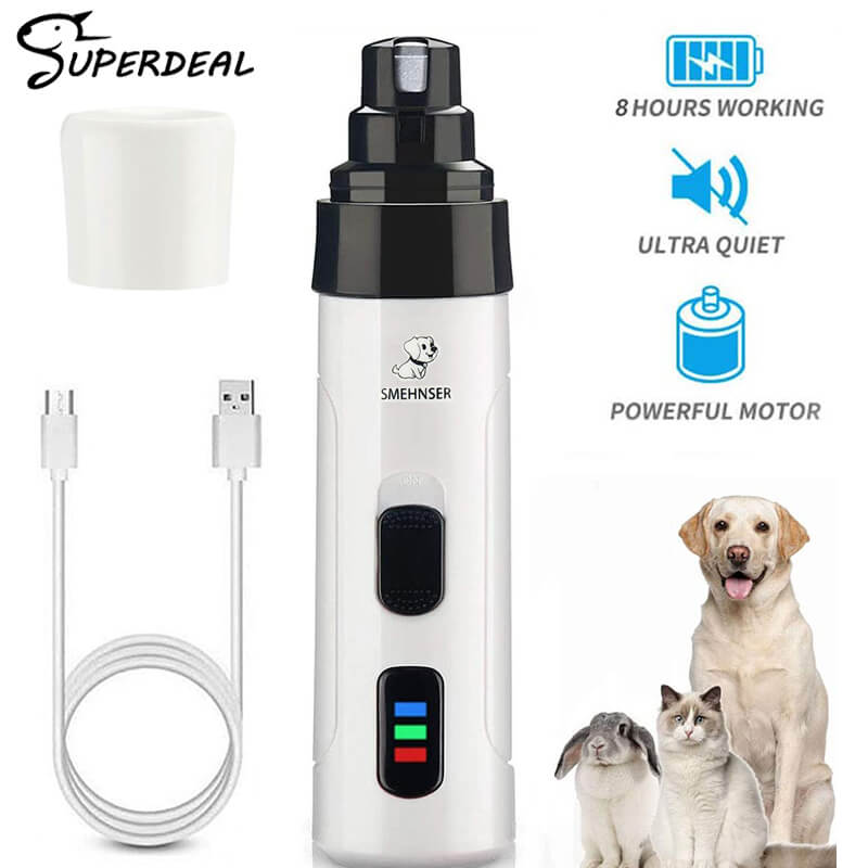 Electric Dog Claw Nail Trimmer Grinder Clipper for Dogs and Cats