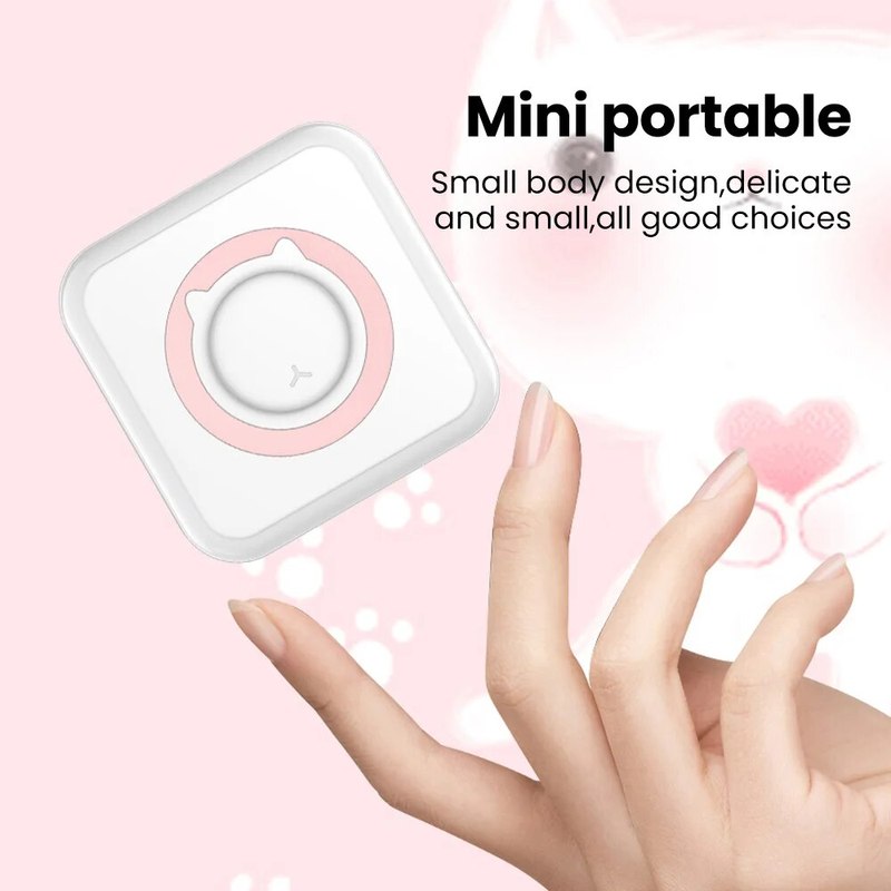 Mini Portable Mobile Phone to Photo Printer Instant Small Sticker Emoji Picture Thermal Bluetooth Connection