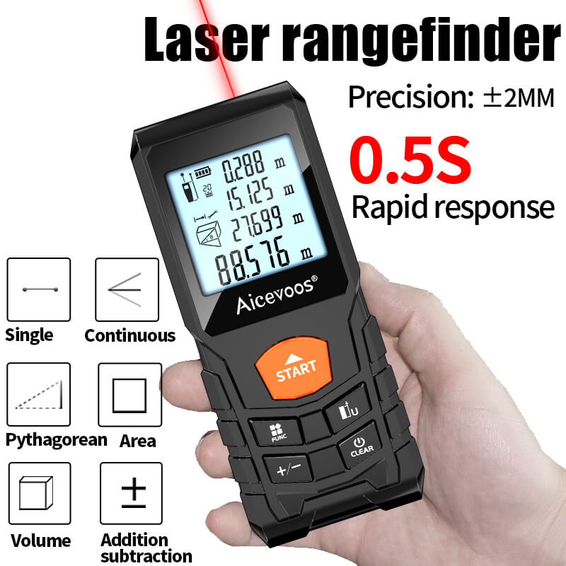 Laser Light Meter Measure Digital Measuring Tape