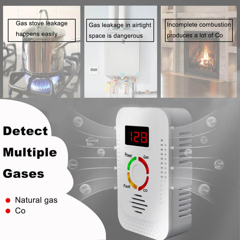 Gas Leak Carbon Monoxide CO2 Detector Alarm for Home