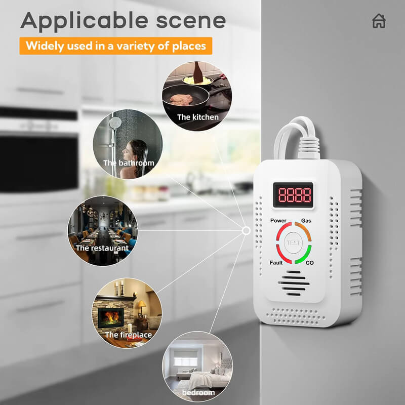 Gas Leak Carbon Monoxide CO2 Detector Alarm for Home