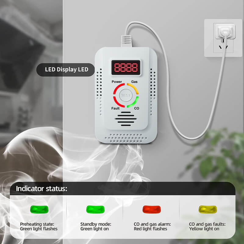 Gas Leak Carbon Monoxide CO2 Detector Alarm for Home