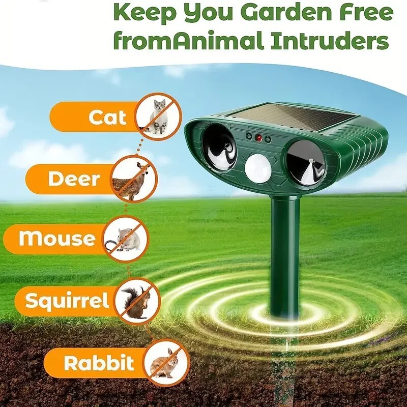 Ultrasonic Fox Sonic Cats Deterrent Repellent Squirrel Birds for Animals