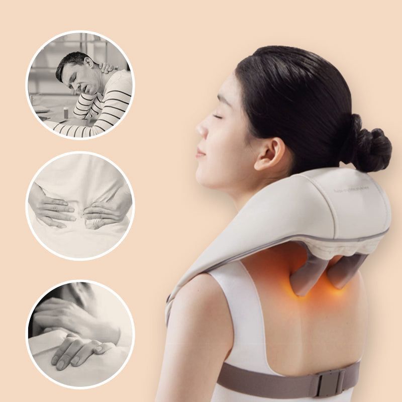 Neck and Shoulder Massager with Electric heat Heat Relaxing Shiatsu Spa