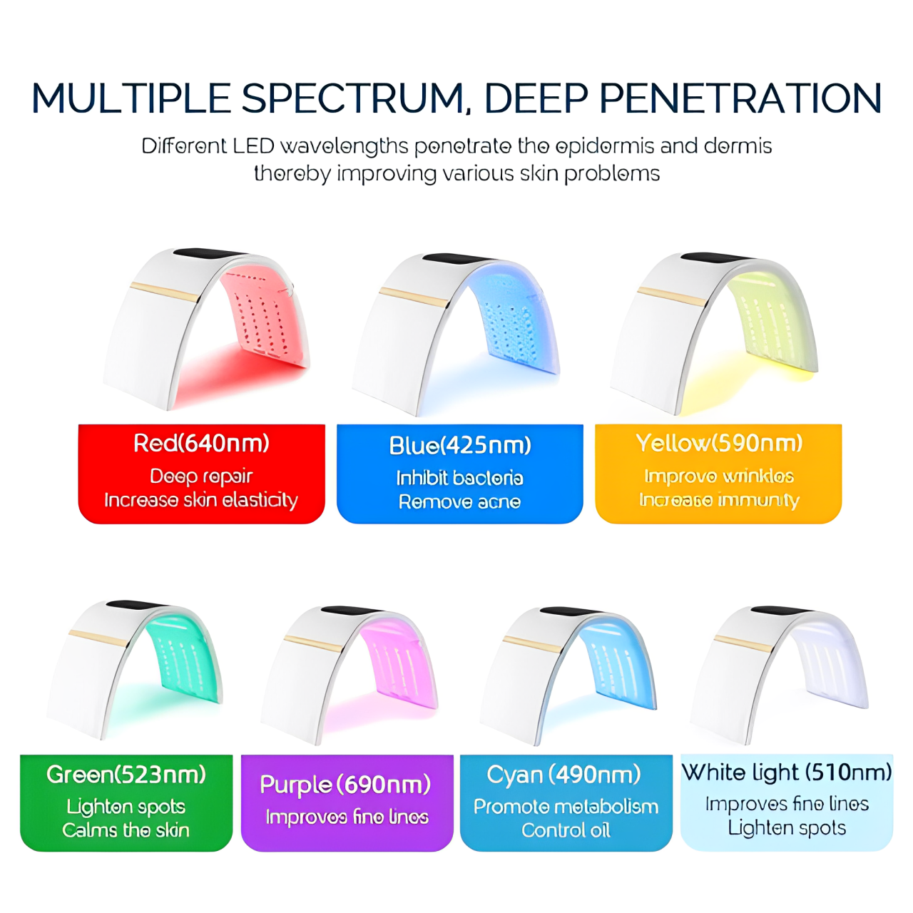 7 Colors Pdt Led Photon Light Therapy Machine