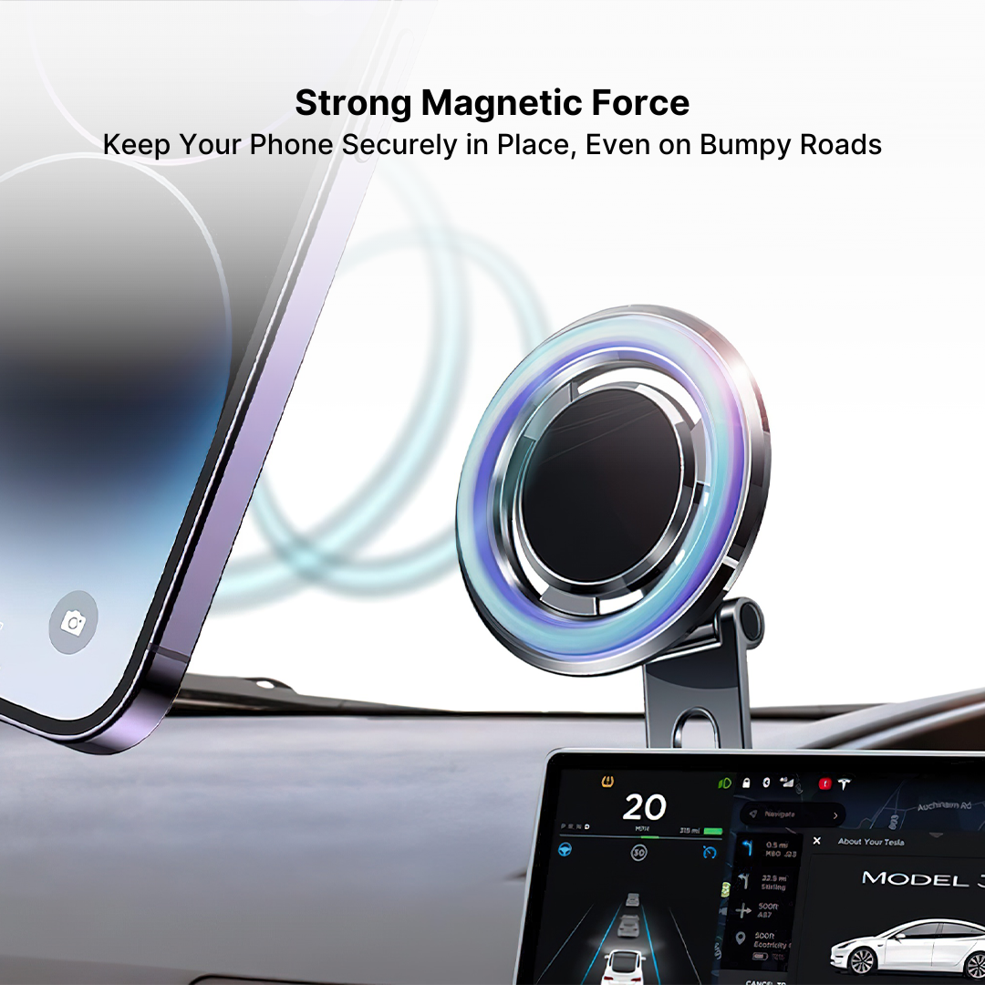 Top Rated Magnetic Car Phone Holder with Adjustable Stand - Best Auto Phone Mount for iPhone