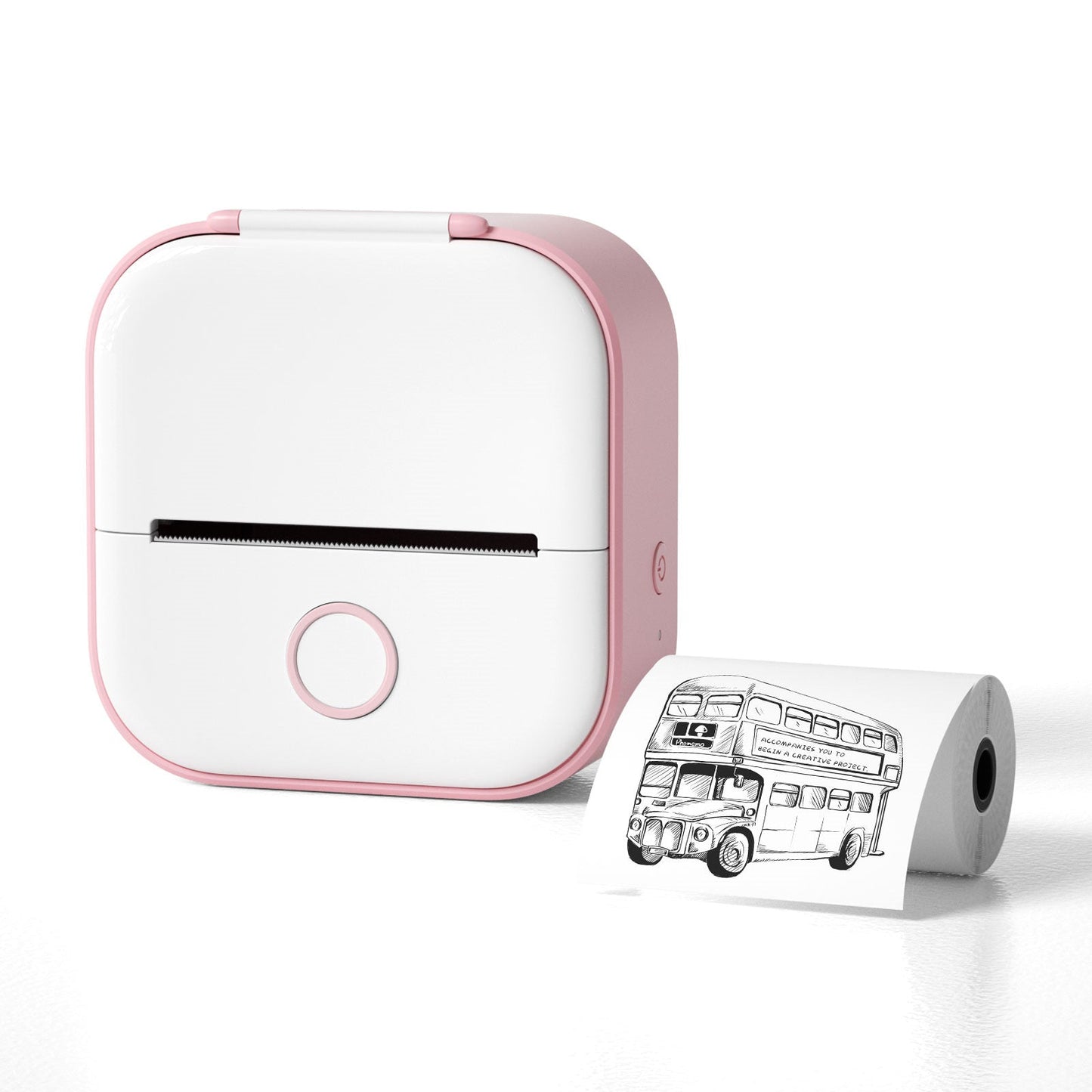 Compact Mini Printer - Portable Sticker Maker for Photos and Notes