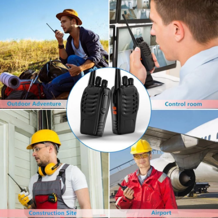 2Pcs Portable Handy Talkie Radio Station Amateur Two Way Radio Receiver Transmitter Transceiver