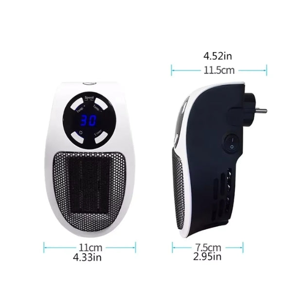 Compact Electric Heater - USB and Plug-In Portable small electric heater