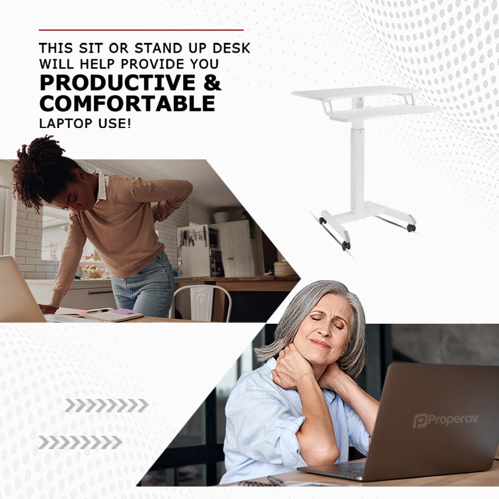 Ergonomic Adjustable Standing Workstation for Home and Office Use