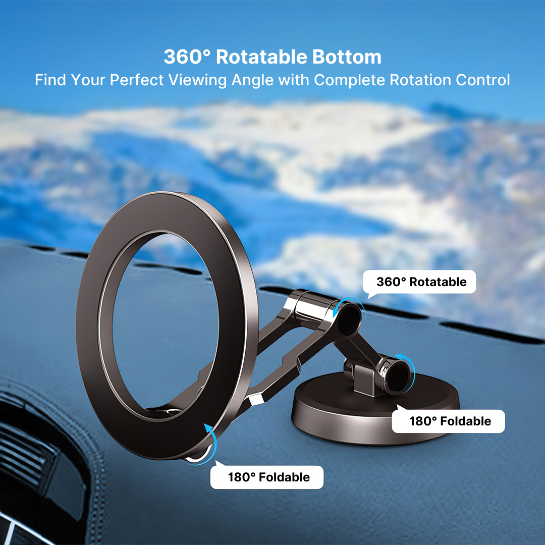 Top Rated Magnetic Car Phone Holder with Adjustable Stand - Best Auto Phone Mount for iPhone