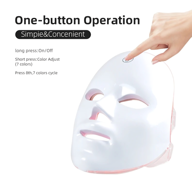 7-in-1 LED Photon Light Therapy Mask - Face Mask Light for Skin Care Beauty Cool Gadgets