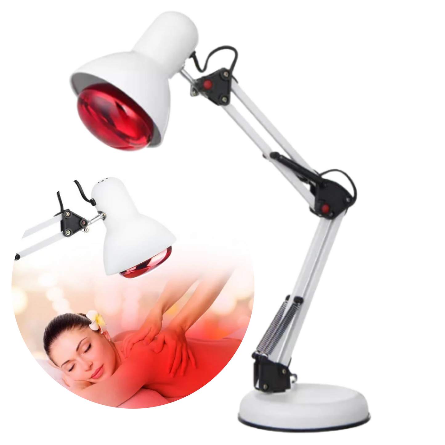 Red Light Therapy Lamp for Skin - Infrared Heating with Tripod Stand