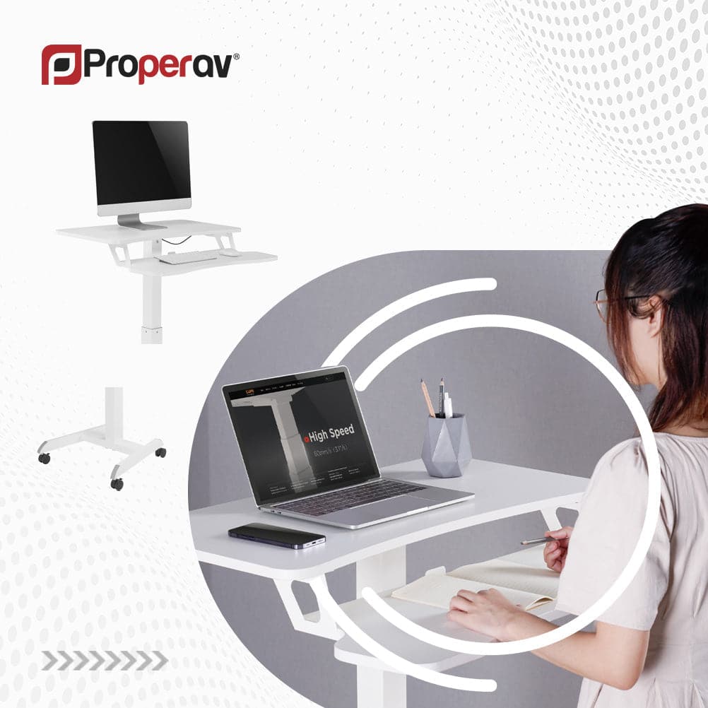 Ergonomic Adjustable Standing Workstation for Home and Office Use