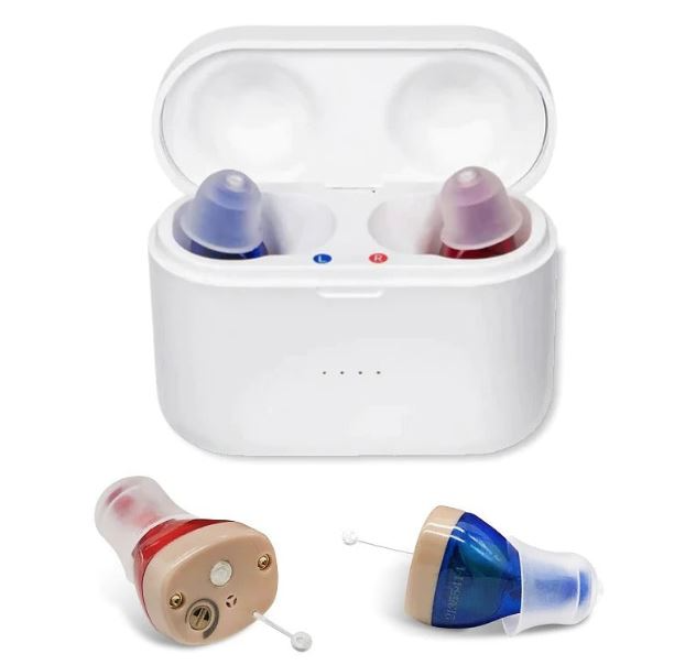 In-Ear Rechargeable Hearing Aids Offering Clear Sound, Long-Lasting Battery, and Comfortable Fit for Everyday Use