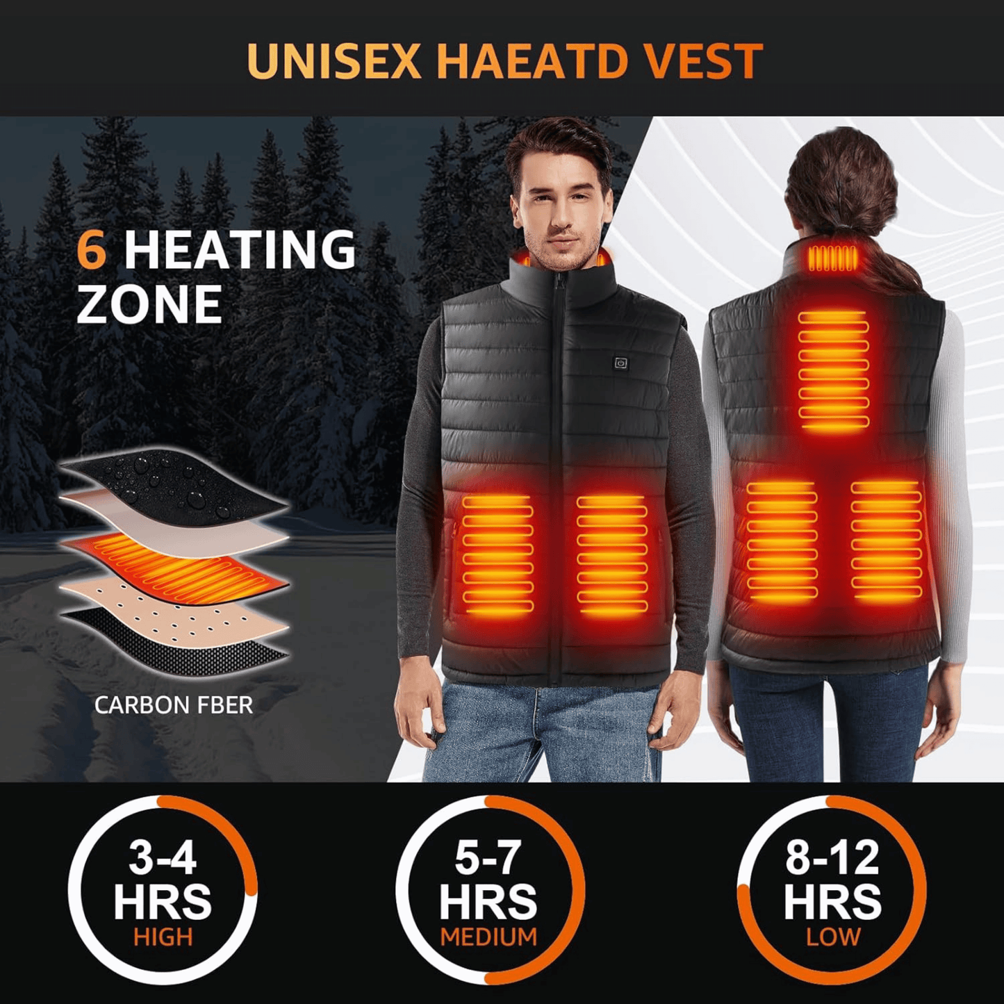 Heated Gilet – Lightweight Body Warmer Heated Jacket for Ultimate Comfort