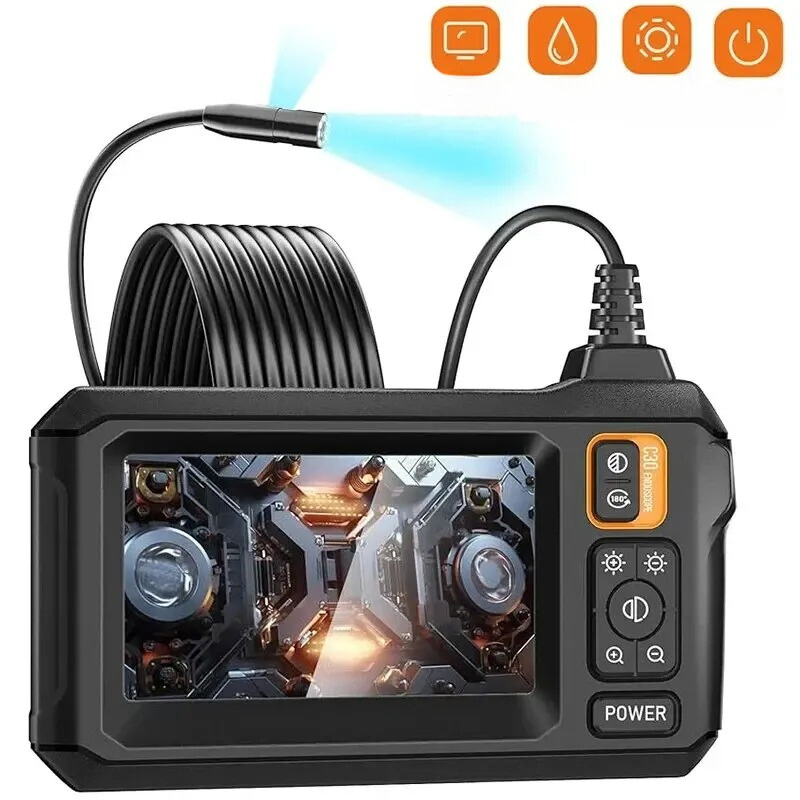 Industrial Endoscope Inspection Camera – 1080P HD with 4.3-Inch Screen Adjustable Lens