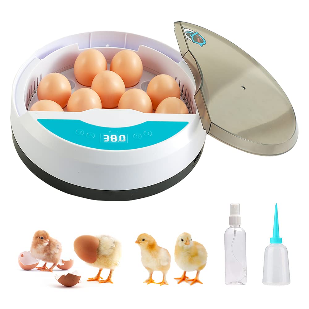 Egg Incubator for Chicken Eggs Incubator for Egg Hatching Chicks with Temp Control LED Chicken Hatcher