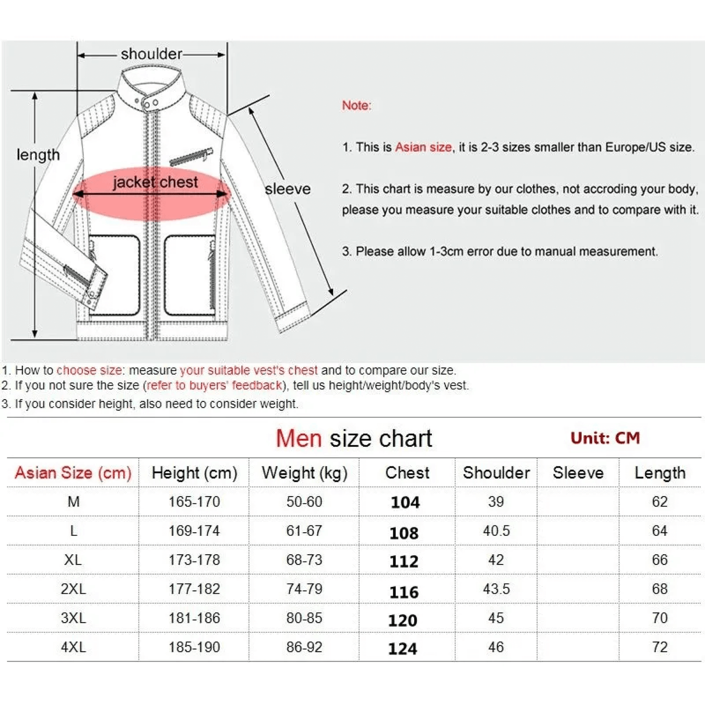 Heated Warming Vest Jacket apparel Electric Coat for Men and Women