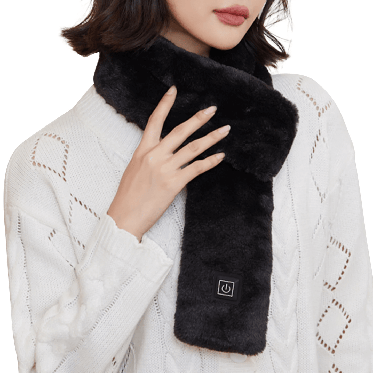 Heated Scarf Warming Neck Heating Scarves with Electric Power Bank USB Rechargeable