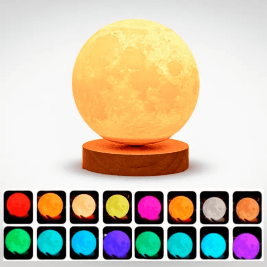 Levitating Illusion Color Option Rotating Magnetic Moon Lamp