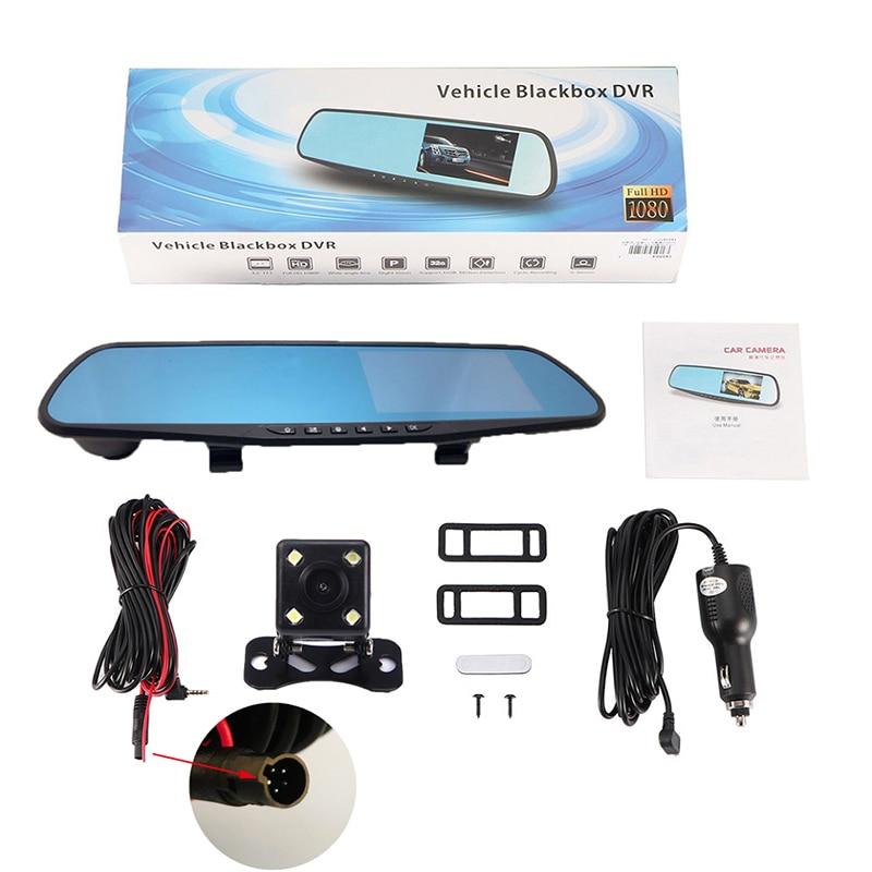 Dual Lens DashCam Vehicle Front and Rear Car Camera HD 1080P Video Recorder