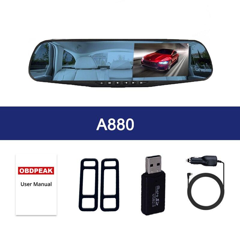 Dual Lens DashCam Vehicle Front and Rear Car Camera HD 1080P Video Recorder