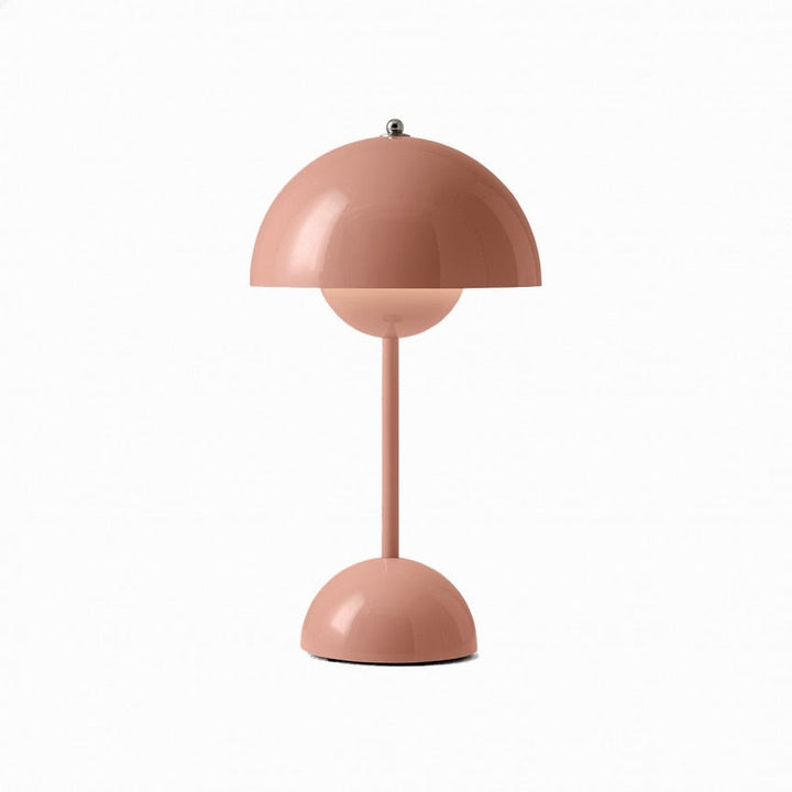 Minimalist Flowerpot Table Lamp - Rechargeable Bedside Lamp & Cordless Design Mushroom Shaped Lamps