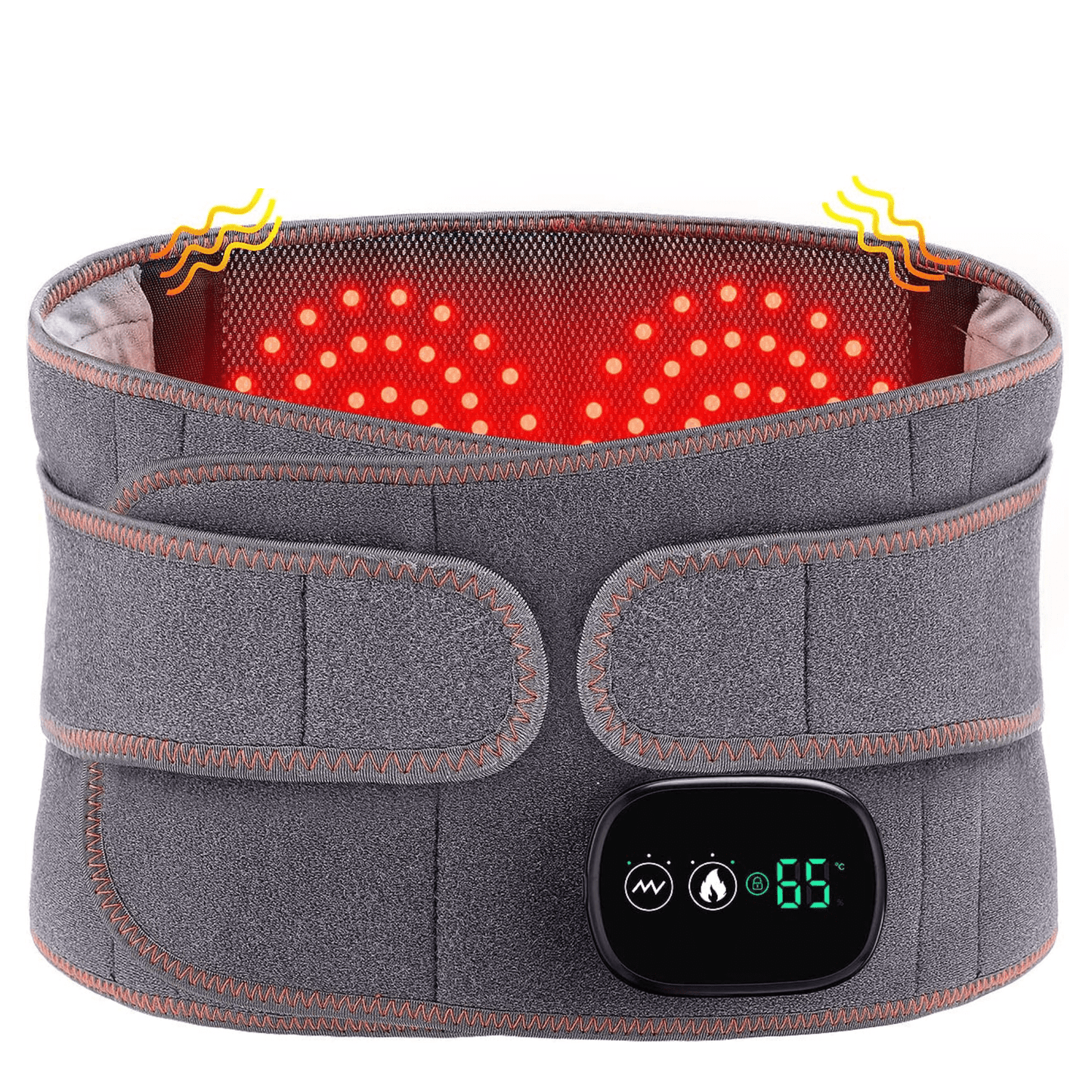 Heated Lower Back Support - Adjustable Heat Therapy for Pain Relief