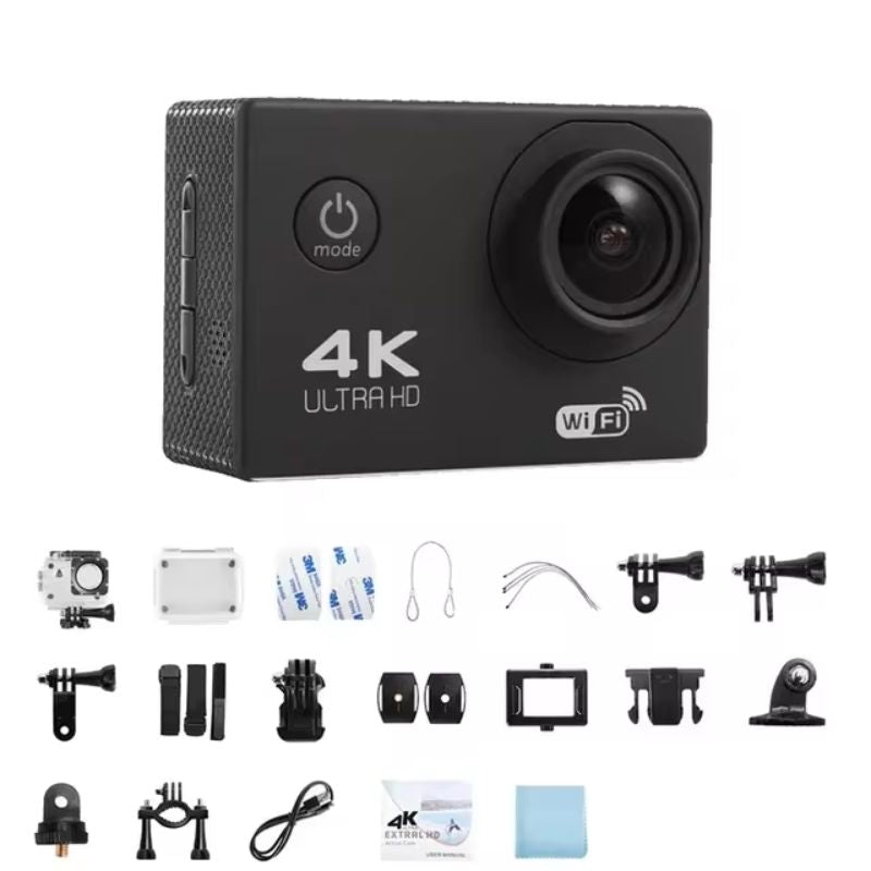 4K Ultra HD Sport Pro Camera - Wifi Enabled and Waterproof for Vlogging and Outdoor Sports