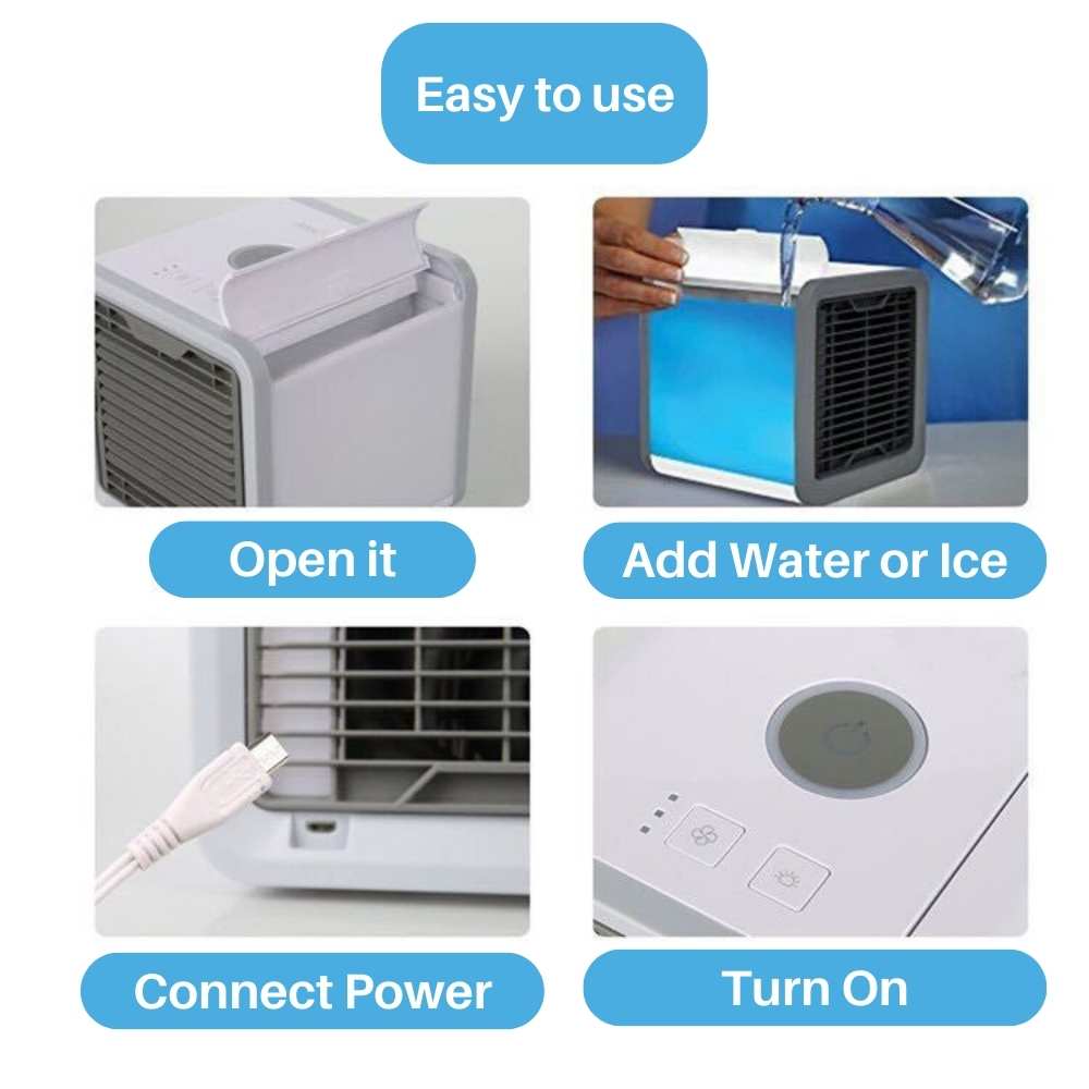 Frost Air Small Portable Air Conditioner Miniature Air Cooler AC 550ml Water Tank