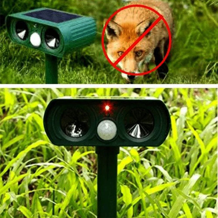 Infrared Solar Powered Animal Pest Repeller for Deer Reptile Squirrel Deterrent to Get Rid of Mouse