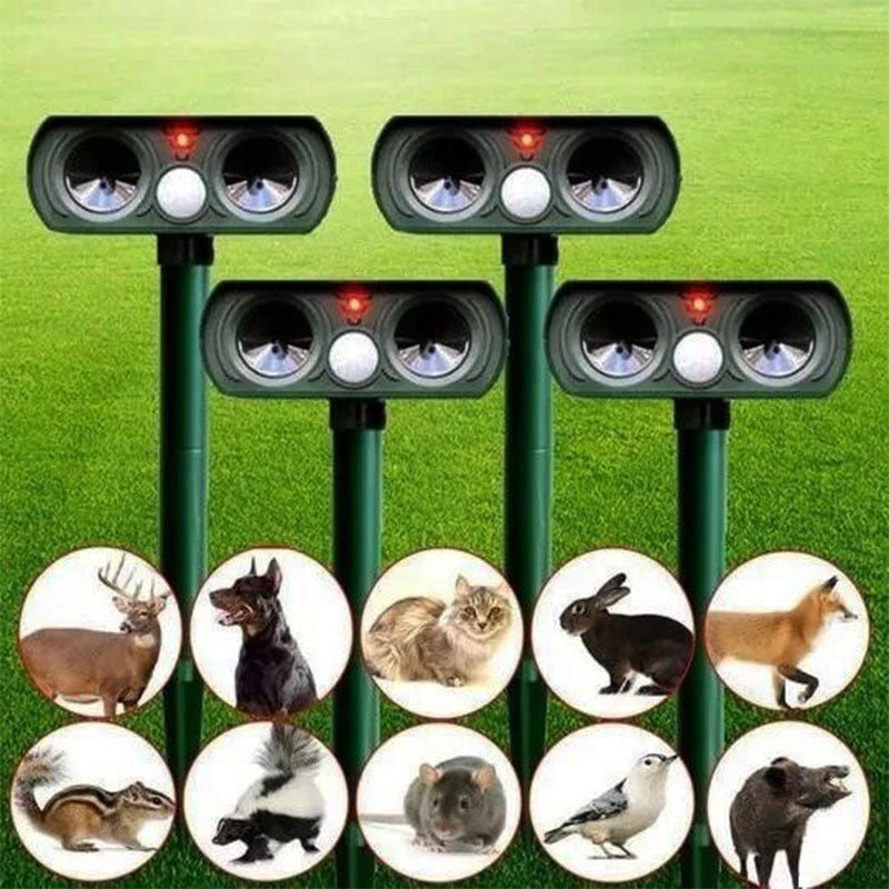 Infrared Solar Powered Animal Pest Repeller for Deer Reptile Squirrel Deterrent to Get Rid of Mouse