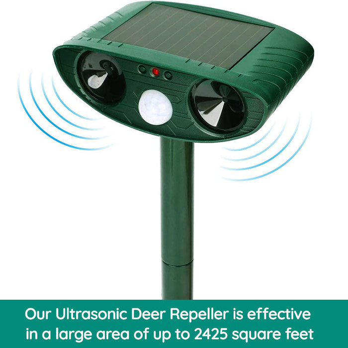 Infrared Solar Powered Animal Pest Repeller for Deer Reptile Squirrel Deterrent to Get Rid of Mouse