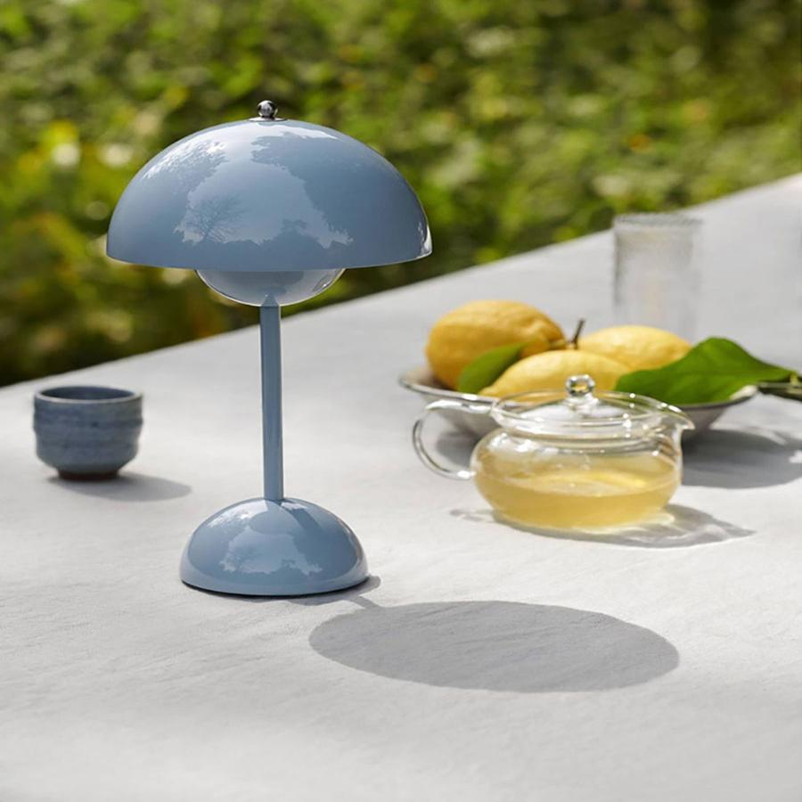 Minimalist Flowerpot Table Lamp - Rechargeable Bedside Lamp & Cordless Design Mushroom Shaped Lamps