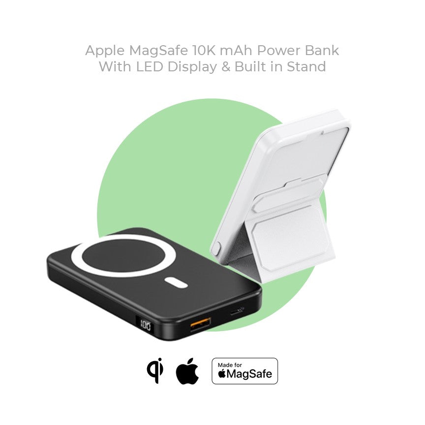 Wireless Power Bank for Phone - 10K mAh Magnetic Portable Charger