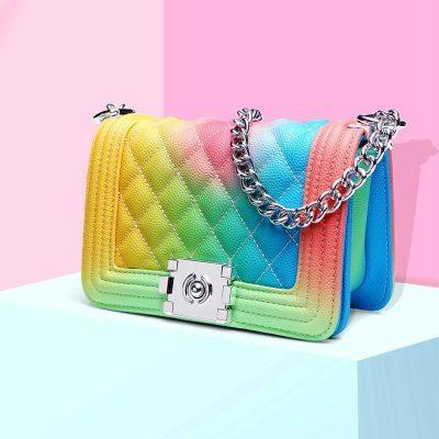 Cross-Body Rainbow Purse Handbag