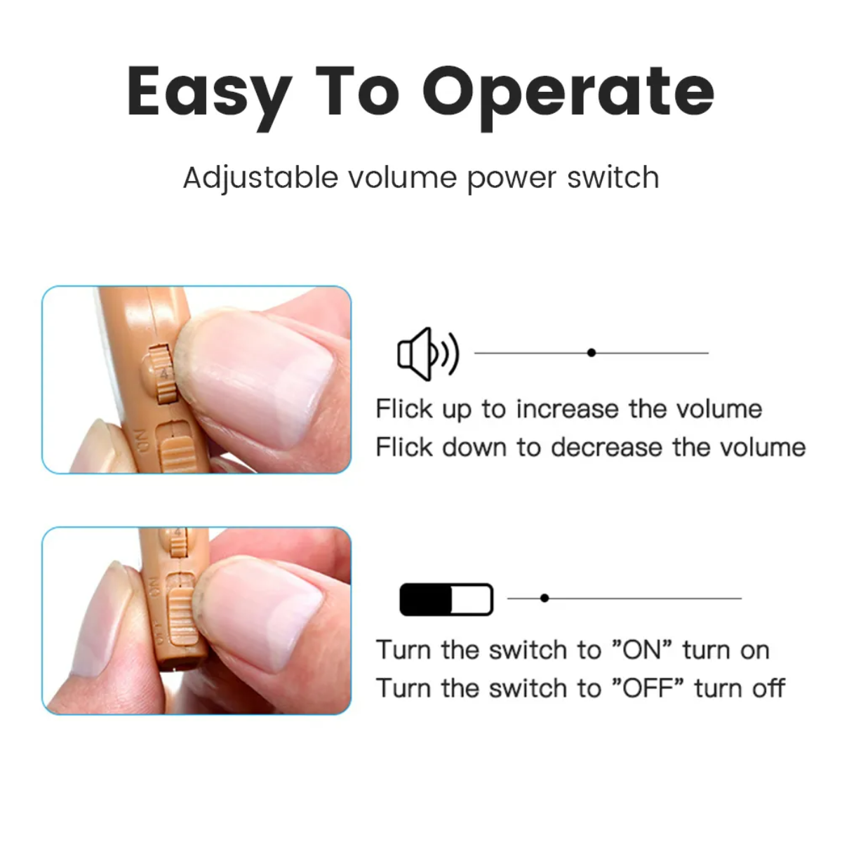 Digital Magnetic Rechargeable Hearing Aids for Adult  (Pair)