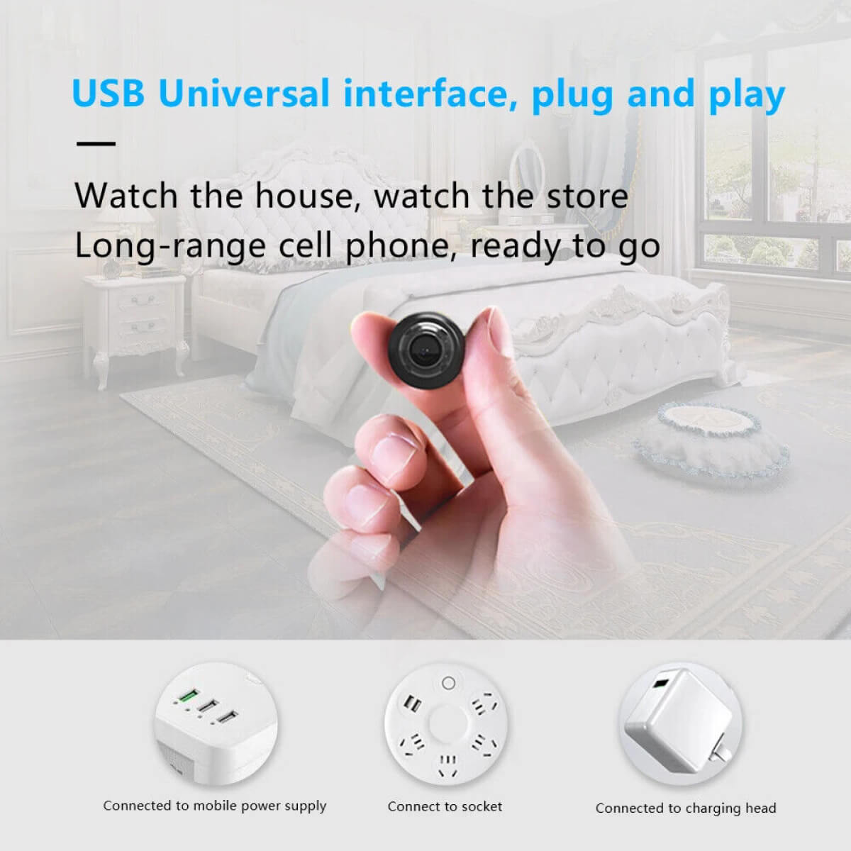 Waterproof HD Mini Camera With Night Vision and Wide Angle Lens IP WiFi 1080P HD 160° Wide Angle