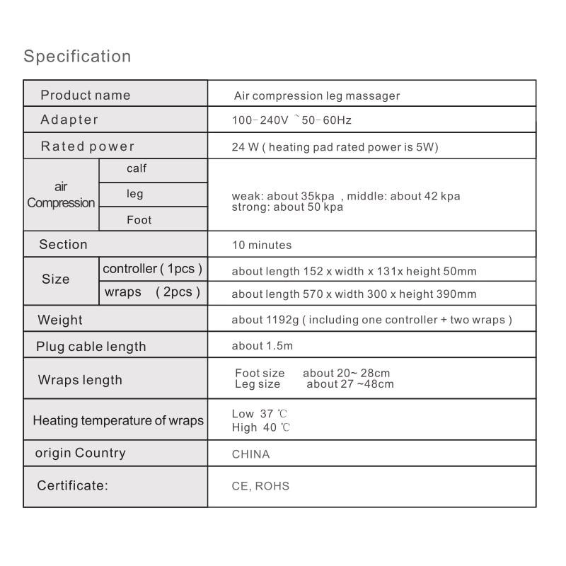 Leg Compression Massager - Leg Massager for Circulation