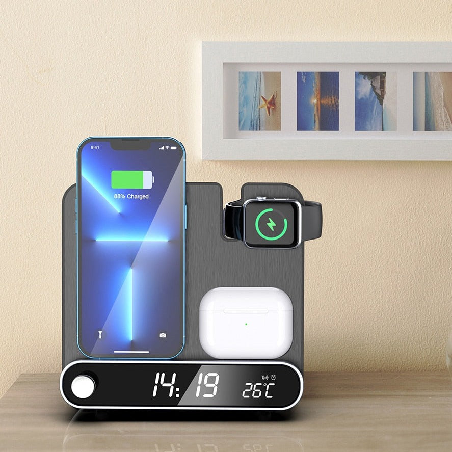 3 in 1 wireless charger Alarm clock