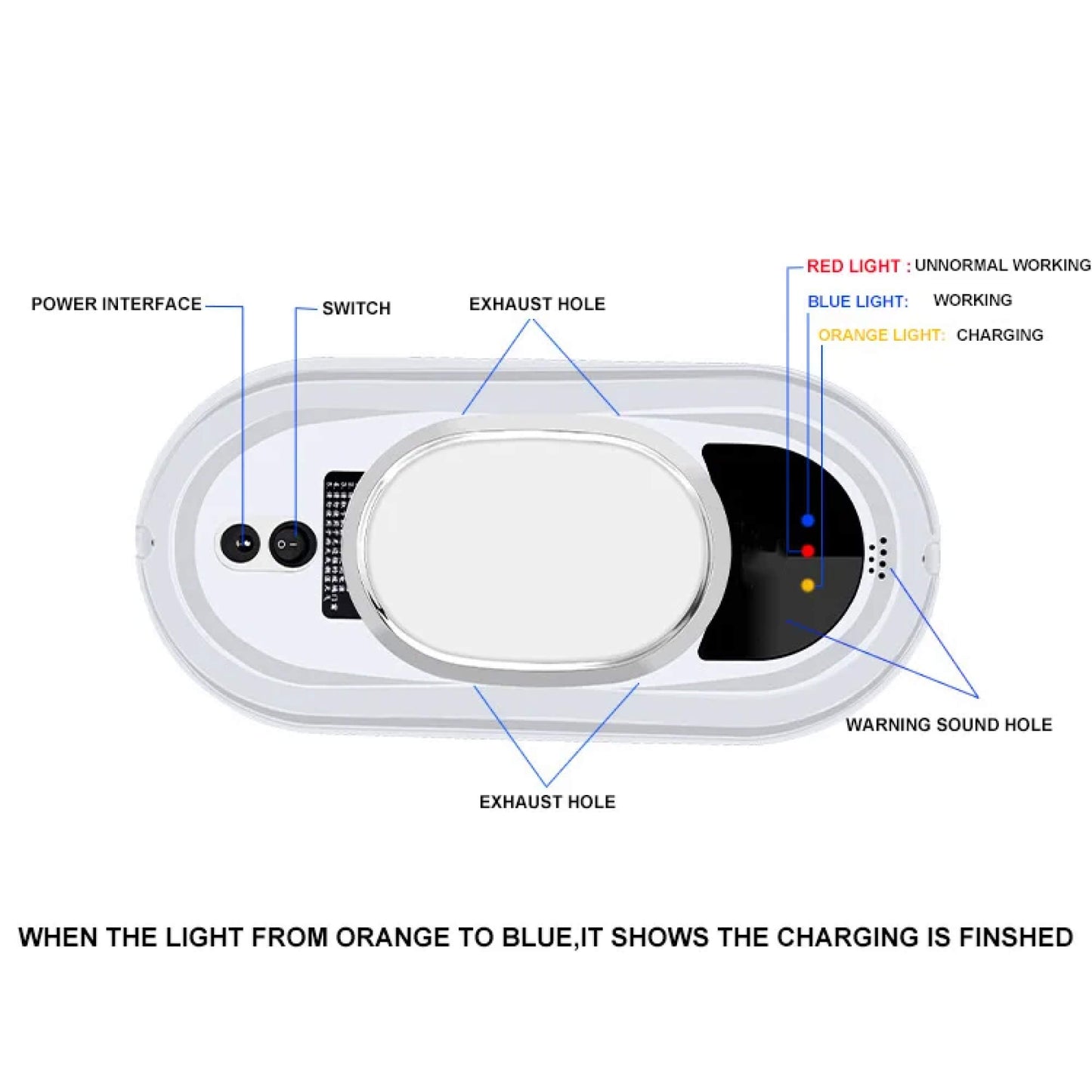 Window Washing Robot Automatic Glass Cleaner Vacuum Electric