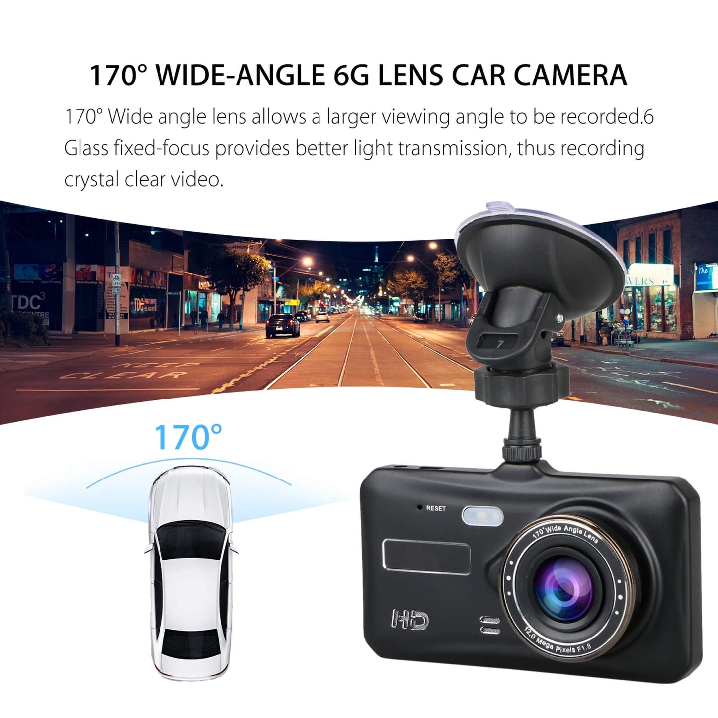 Wireless Dashboard Camera for Vehicle Car Front and Rear Double