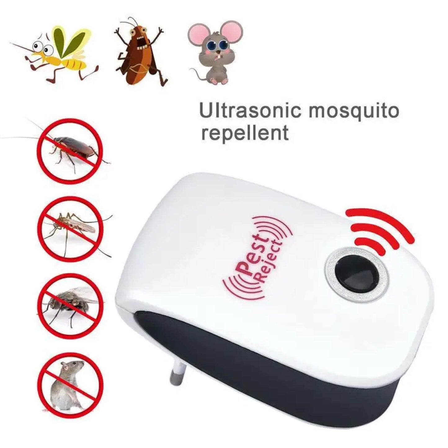 Mouse Mice Insect and Rodent Ultrasonic Sonar Sound Repellent Deterrent Noise Scarer Plug