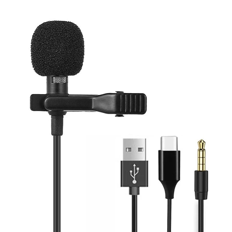 3.5mm Jack or USB Wired Mini Microphone - Profesional Mic for Laptops and Conferences