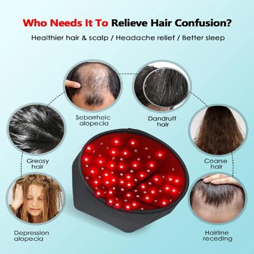 Red Light Therapy Hair Growth Cap with 120 LEDs -  Infrared Treatment for Thinning Hair in Home